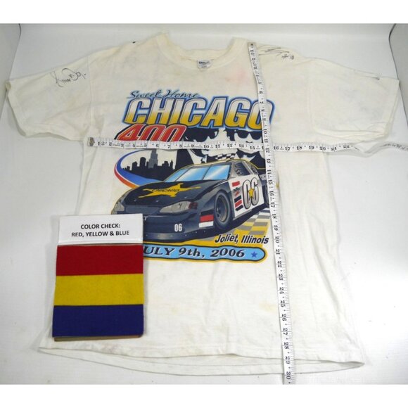 Sweet Home Chicago 400 Joliet 7/9/06 white AUTOGRAPHED T Shirt ANVIL Adult L - Picture 2 of 8